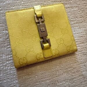 Gucci Card Wallet with Silver Accent